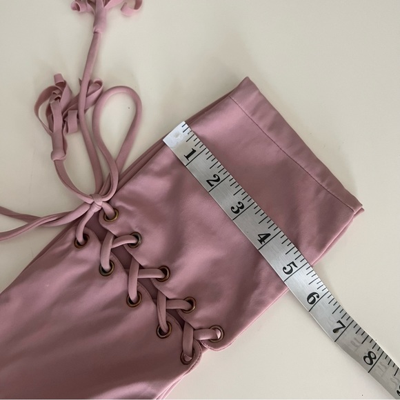 Montce Corset bikini top sz Small lace up tassels - Picture 6 of 11